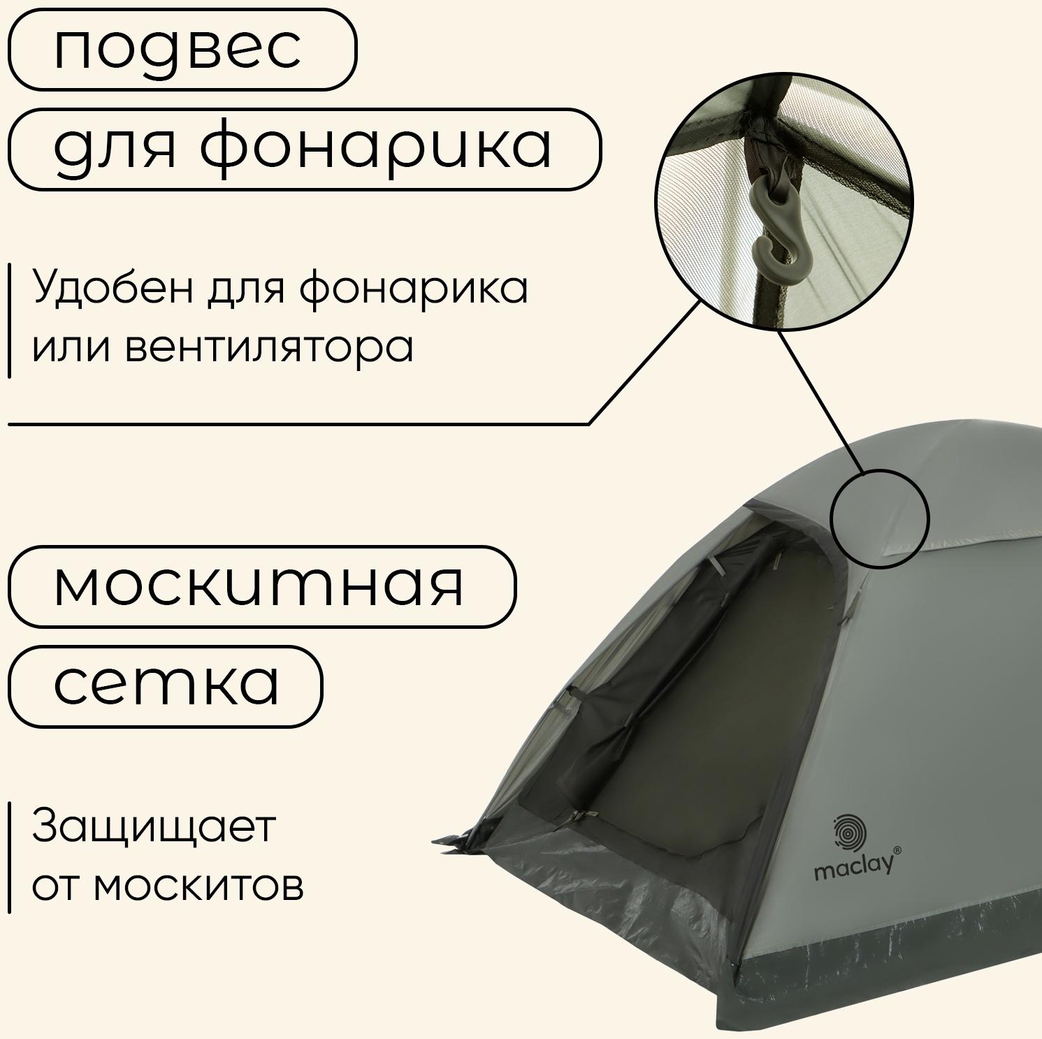 Палатка туристическая, трекинговая maclay taganay 3, 3-местная