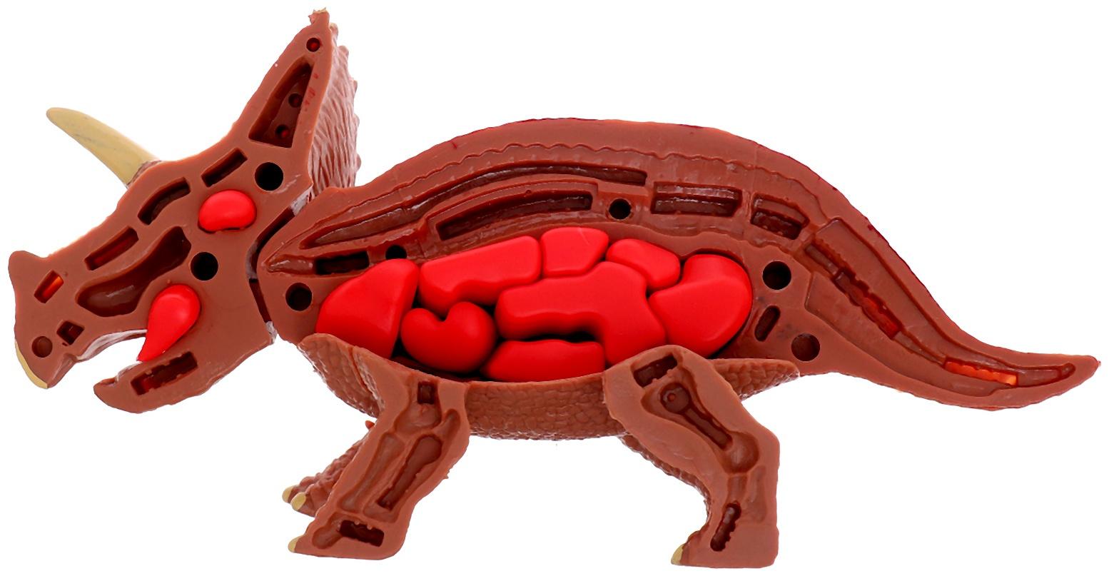 Набор для опытов «Диномир: Трицератопс», строение тела динозавра, 33 детали