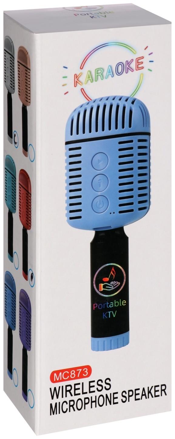 Портативный караоке микрофон, 5 Вт, 1200 мАч, бело-черный