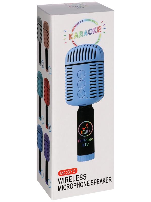 Портативный караоке микрофон, 5 Вт, 1200 мАч, бело-черный
