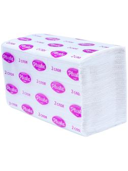 Полотенца бумажные Plushe Professional V-сложения, 15 г/м2, 2 слоя, 200 листов