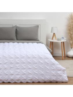 Покрывало LoveLife Texture: white,  240*230±5см, микрофайбер, 100% п/э