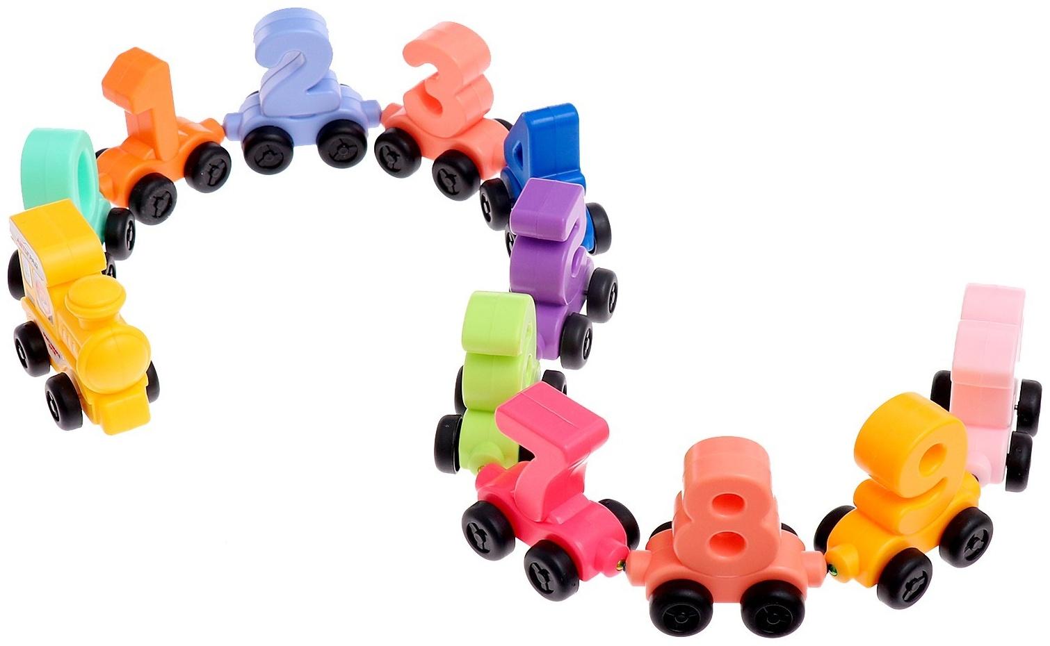 Паровоз «Числовой поезд», учимся считать, 11 цифр на магнитах