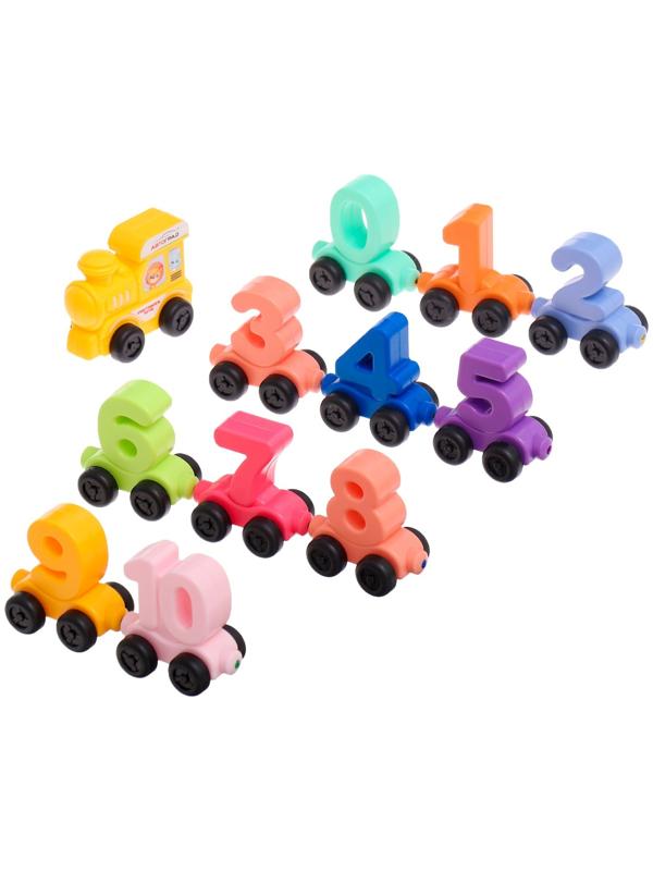 Паровоз «Числовой поезд», учимся считать, 11 цифр на магнитах