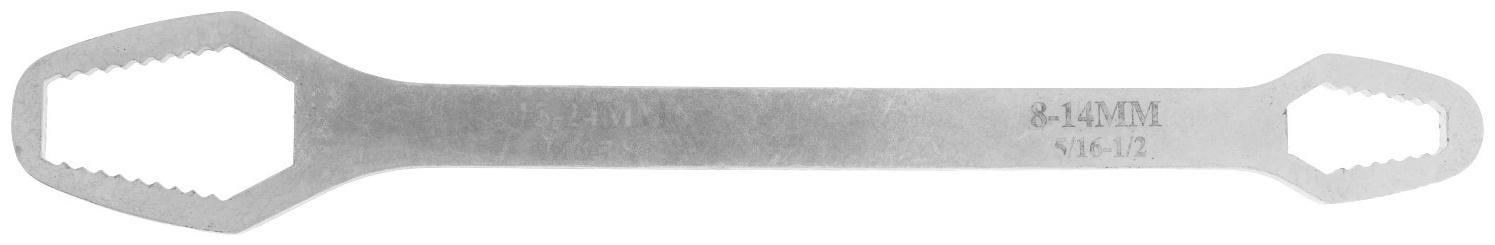 Ключ универсальный накидной ТУНДРА, двухсторонний 8 - 14 мм и 15 - 24 мм, 270 мм