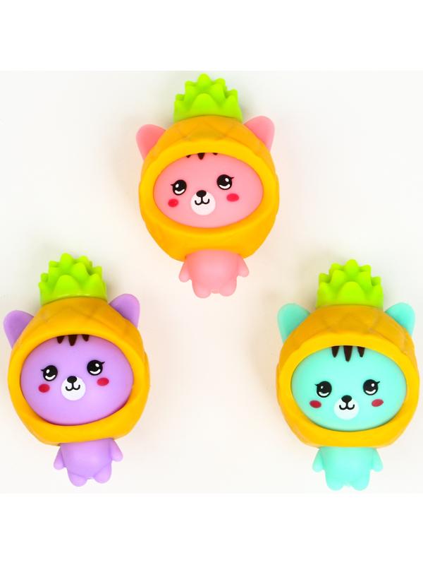 Антистресс игрушка - мялка «Фрукты», набор 3 шт., МИКС