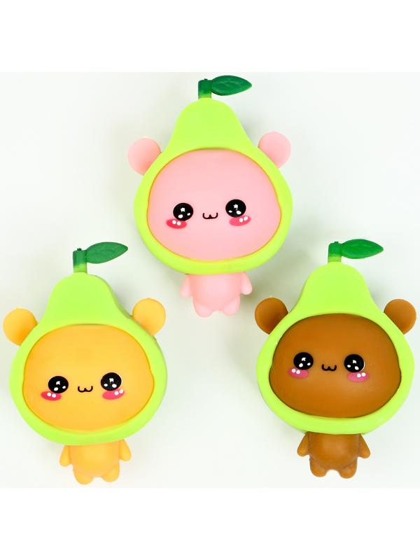 Антистресс игрушка - мялка «Фрукты», набор 3 шт., МИКС