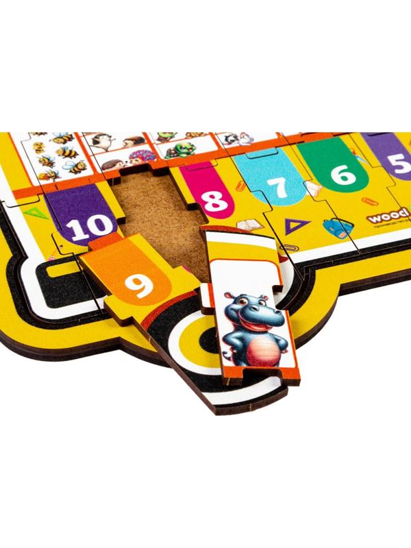 Обучающая игра «Автобус с цифрами» на подложке