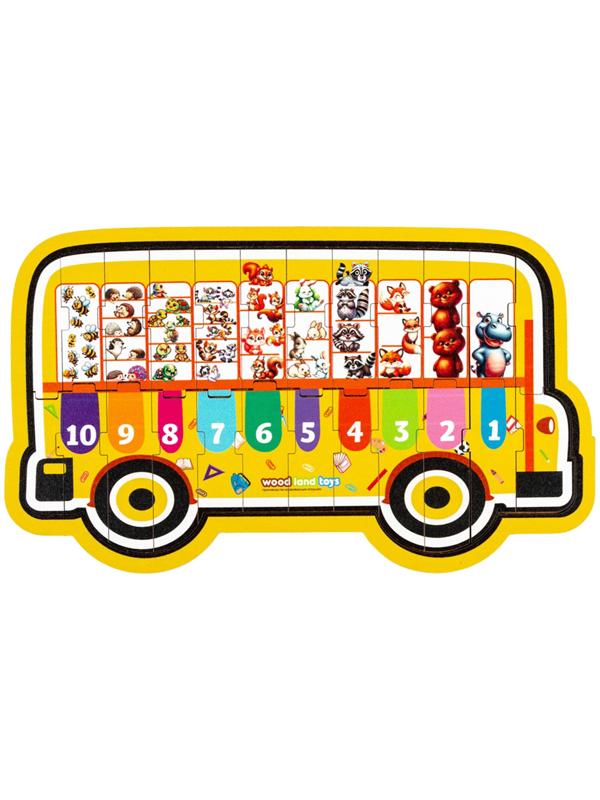 Обучающая игра «Автобус с цифрами» на подложке