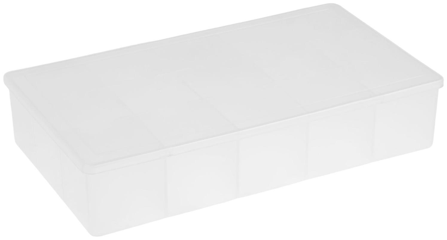 Органайзер с защелкой ТУНДРА, 15 отделений для крепежа, 280×165×56 мм