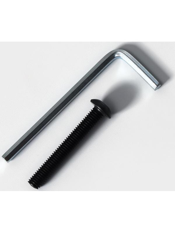 Банкетка «Торонто 33C», 88.5×30×49 см, каркас чёрный, сиденье серое