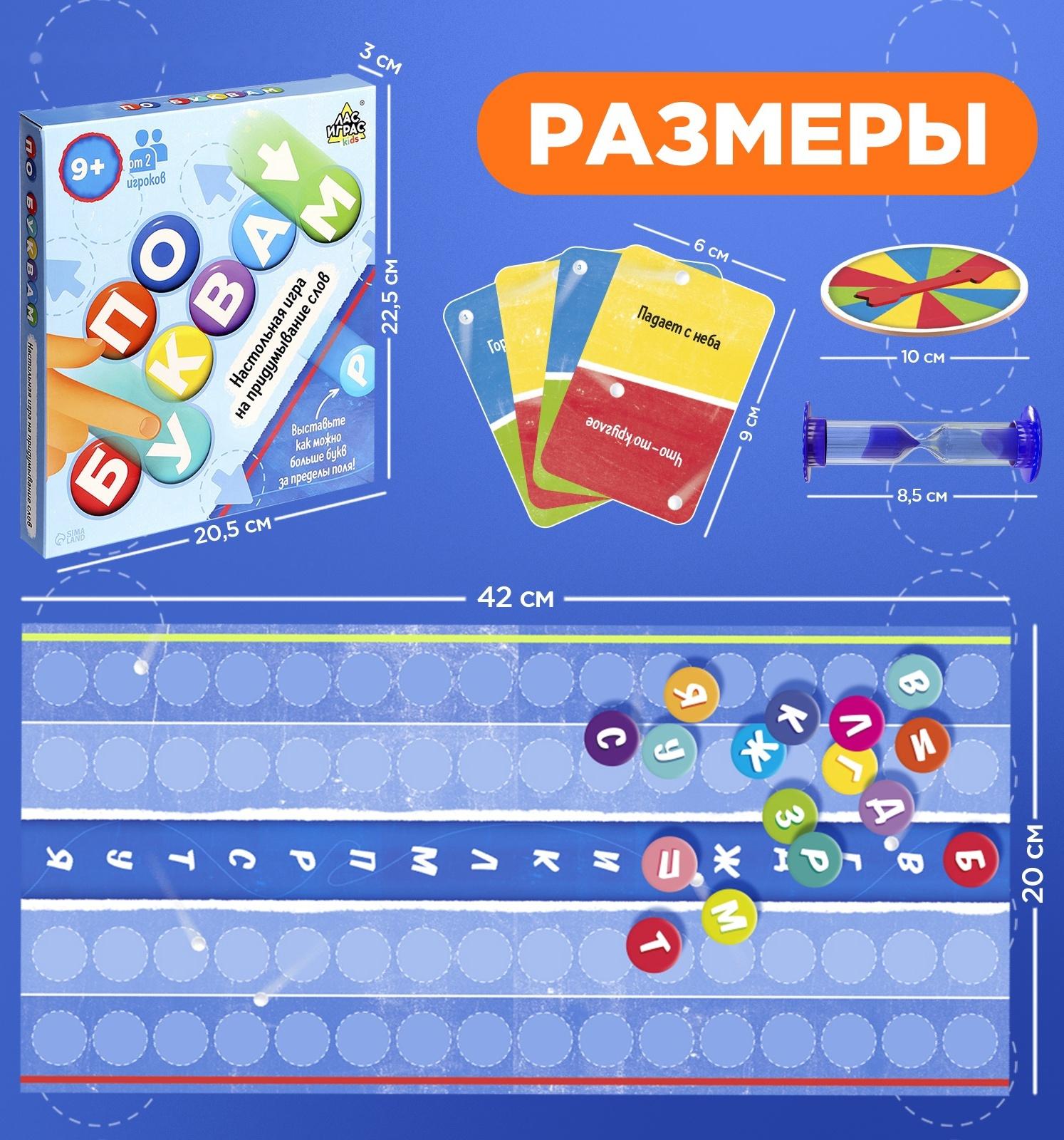 Настольная игра «По буквам», от 2 игроков, 9+