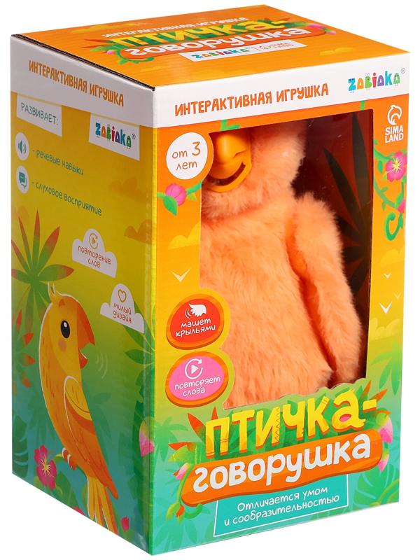Интерактивная игрушка - повторюшка «Птичка-говорушка», звук, МИКС