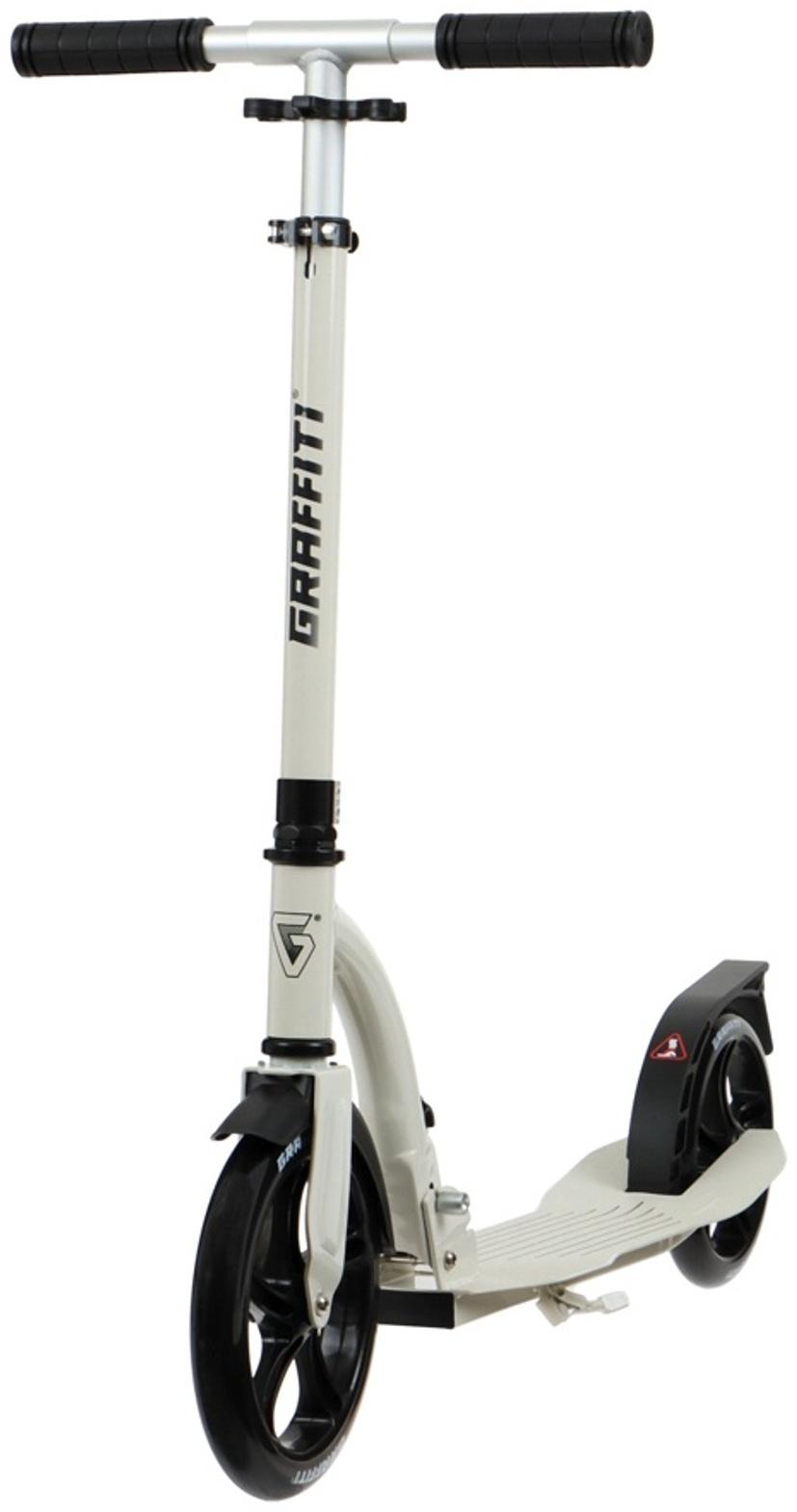 Самокат городской GRAFFITI Cruiser 230, складной, колёса PU 230/200 мм, ABEC 9 Carbon, цвет белый