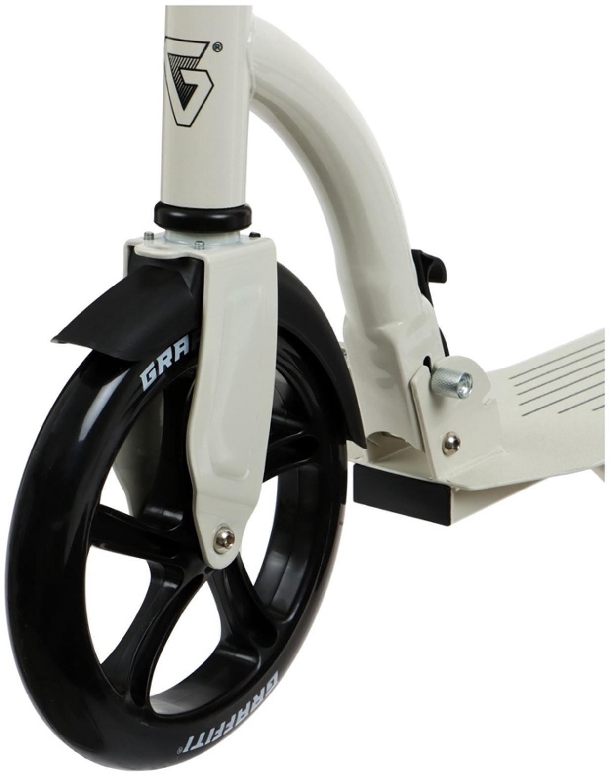 Самокат городской GRAFFITI Cruiser 230, складной, колёса PU 230/200 мм, ABEC 9 Carbon, цвет белый