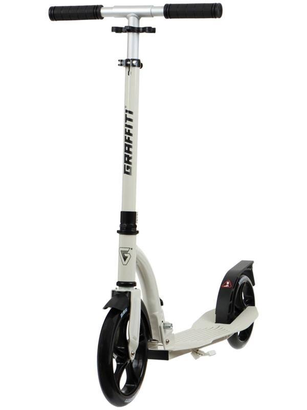Самокат городской GRAFFITI Cruiser 230, складной, колёса PU 230/200 мм, ABEC 9 Carbon, цвет белый