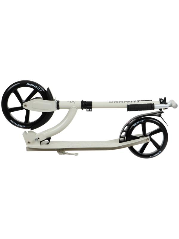 Самокат городской GRAFFITI Cruiser 230, складной, колёса PU 230/200 мм, ABEC 9 Carbon, цвет белый