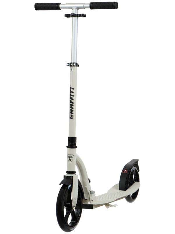Самокат городской GRAFFITI Cruiser 230, складной, колёса PU 230/200 мм, ABEC 9 Carbon, цвет белый