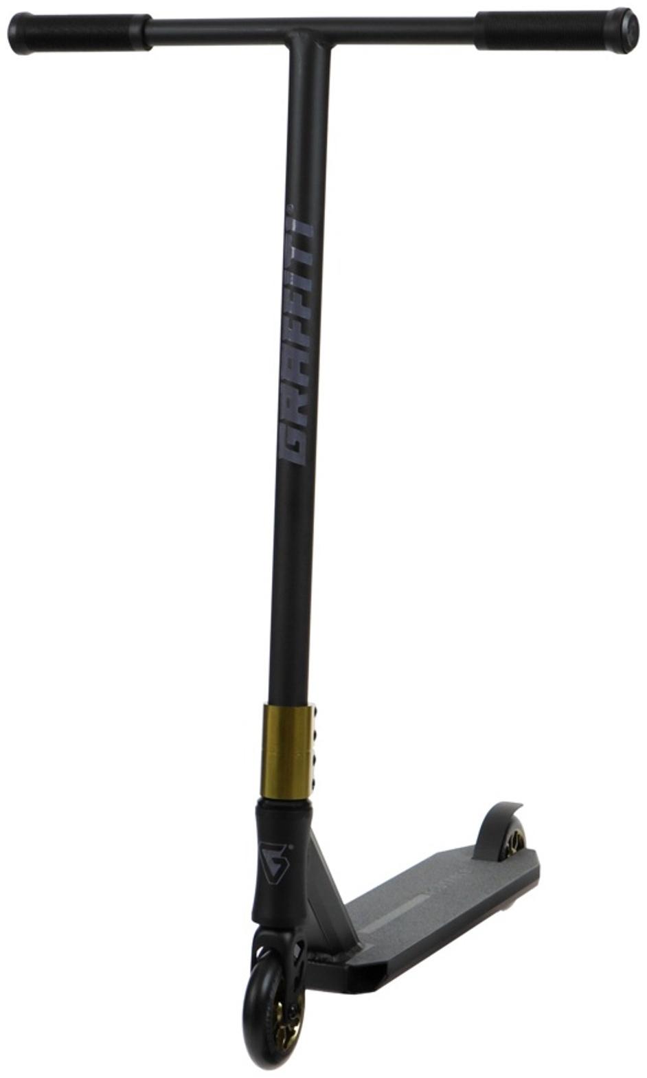 Самокат трюковой GRAFFITI Advanced 24, колёса PU 100 мм, SCS компрессия, ABEC 9 Chrome, цвет чёрный