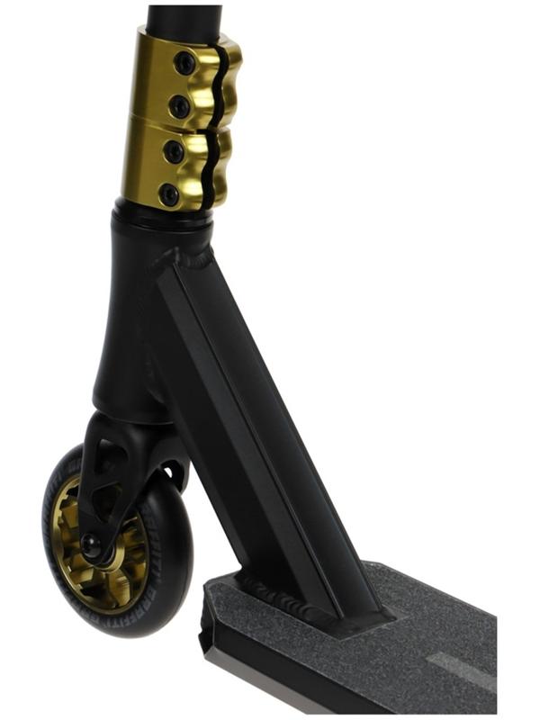 Самокат трюковой GRAFFITI Advanced 24, колёса PU 100 мм, SCS компрессия, ABEC 9 Chrome, цвет чёрный