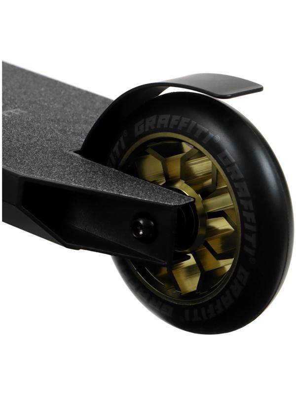 Самокат трюковой GRAFFITI Advanced 24, колёса PU 100 мм, SCS компрессия, ABEC 9 Chrome, цвет чёрный