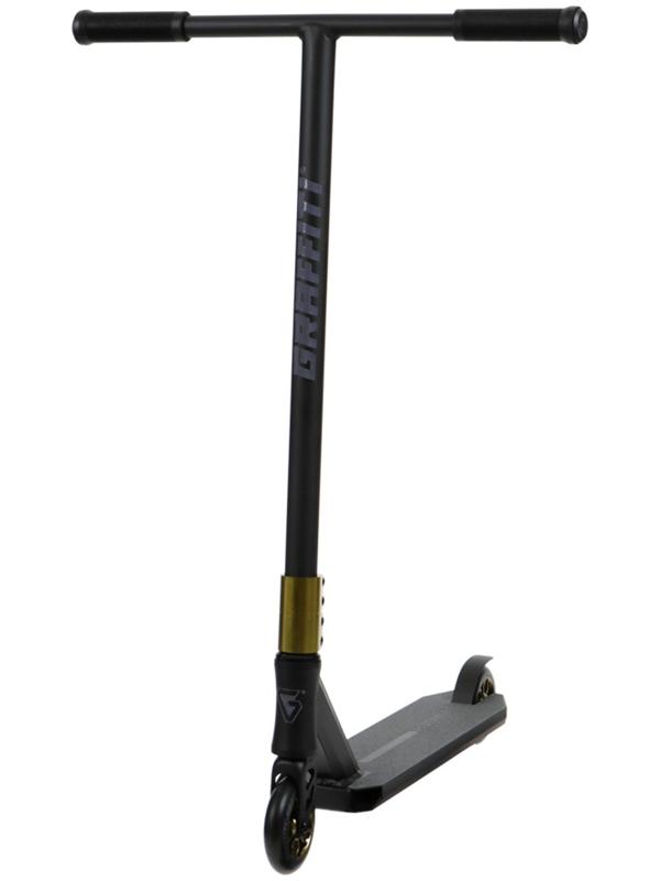 Самокат трюковой GRAFFITI Advanced 24, колёса PU 100 мм, SCS компрессия, ABEC 9 Chrome, цвет чёрный