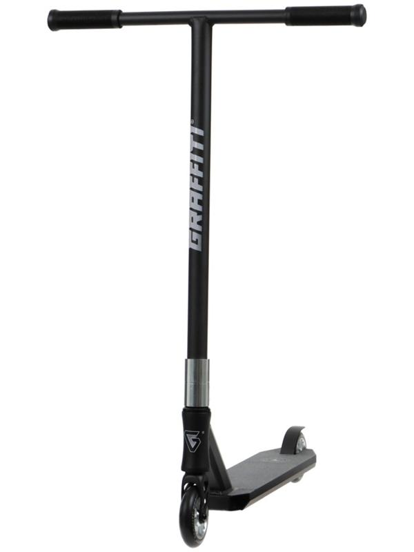 Самокат трюковой GRAFFITI Advanced 24, колёса PU 100 мм, SCS компрессия, ABEC 9 Chrome, цвет чёрный