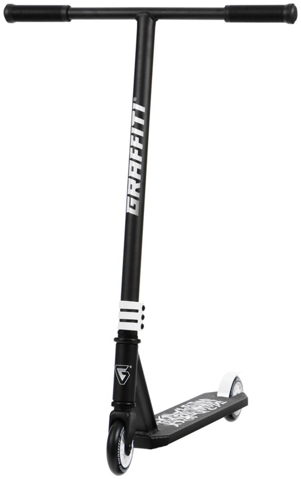 Самокат трюковой GRAFFITI Clever 24, колёса PU 100 мм, резьбовая компрессия, ABEC 9 Chrome, цвет чёрный