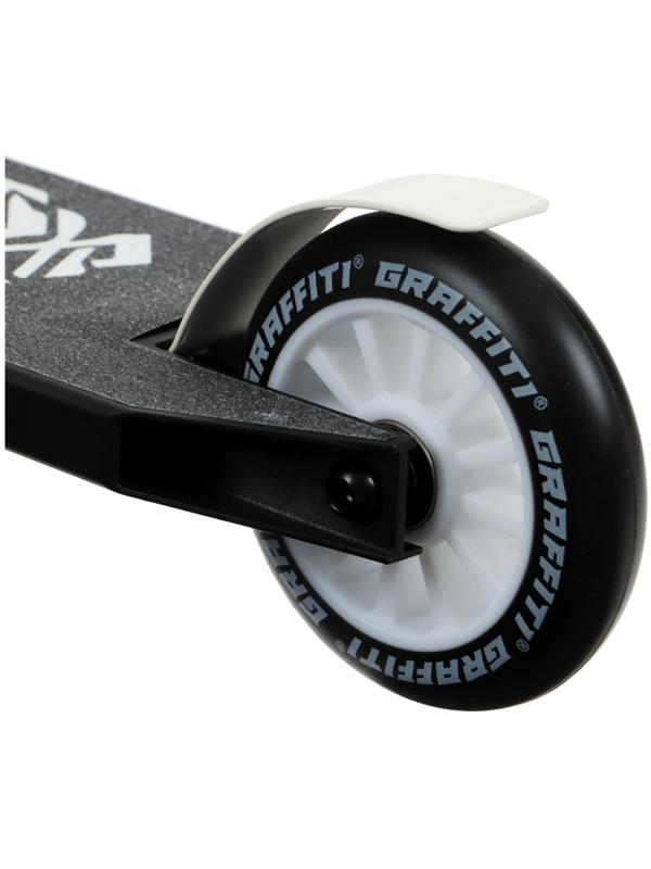 Самокат трюковой GRAFFITI Clever 24, колёса PU 100 мм, резьбовая компрессия, ABEC 9 Chrome, цвет чёрный