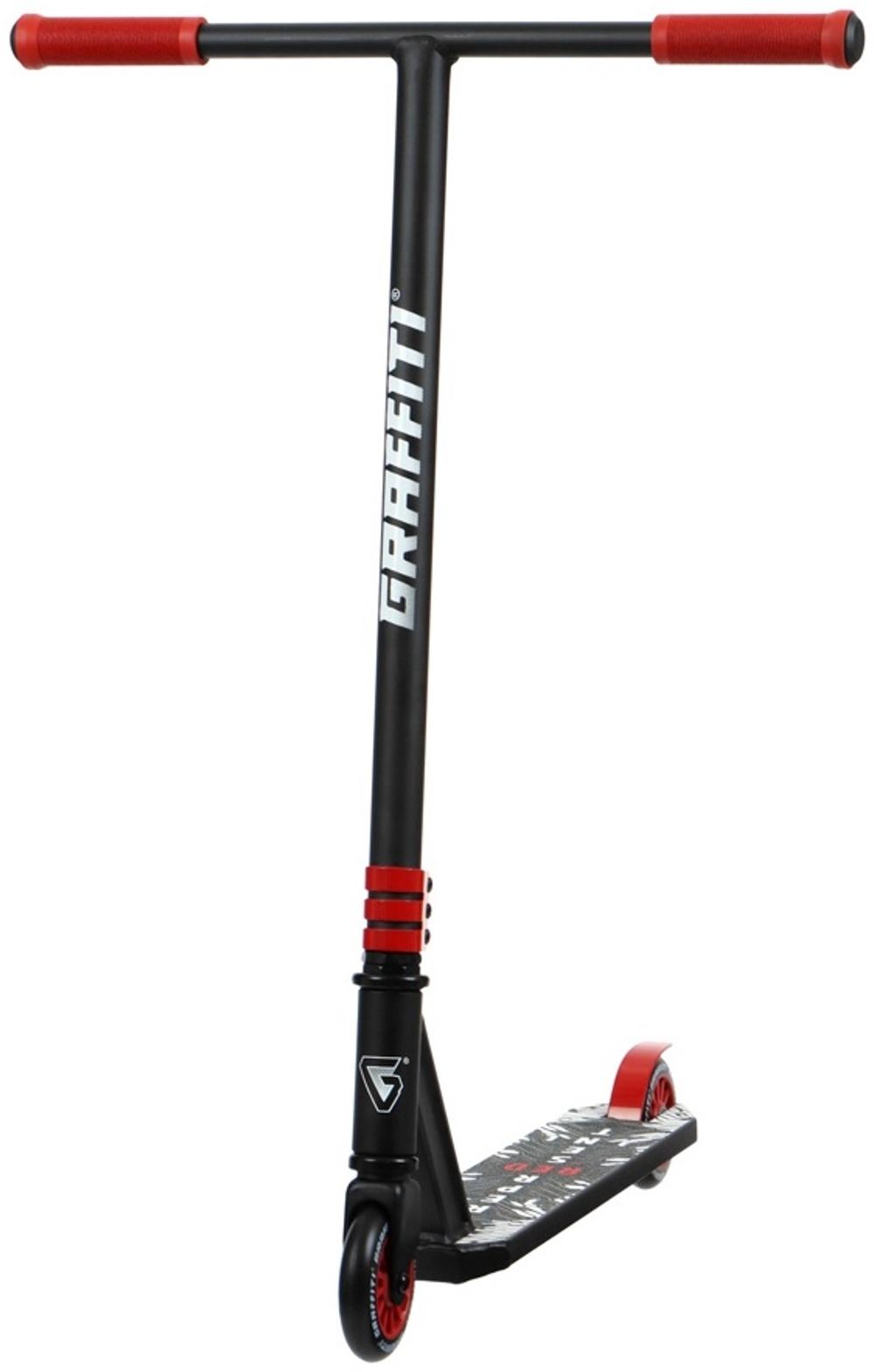 Самокат трюковой GRAFFITI Clever 24, колёса PU 100 мм, резьбовая компрессия, ABEC 9 Chrom, цвет чёрный