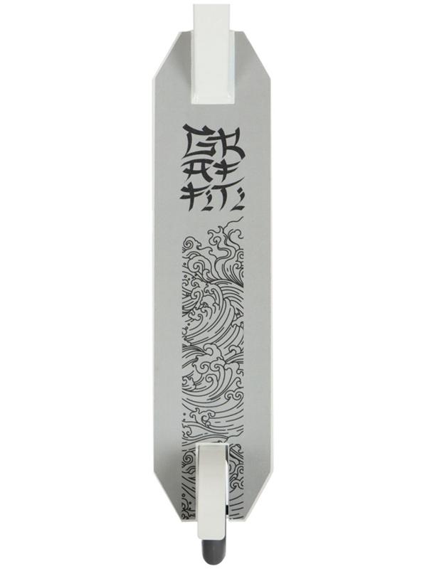 Самокат трюковой GRAFFITI Eccentric 24, колёса PU 110 мм, HIC компрессия, ABEC 9 Chrome, цвет белый