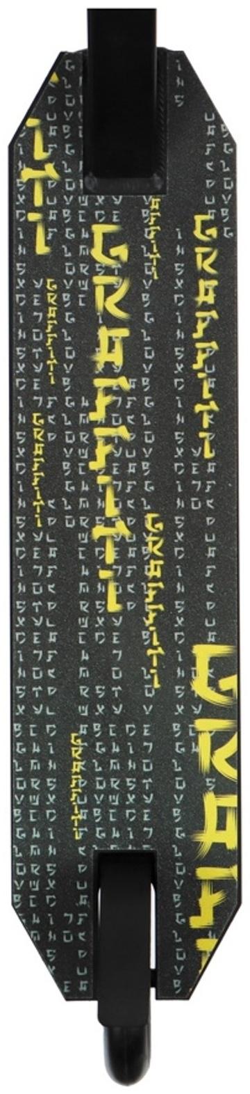 Самокат трюковой GRAFFITI Eccentric 24, колёса PU 110 мм, HIC компрессия, ABEC 9 Chrome, цвет чёрный