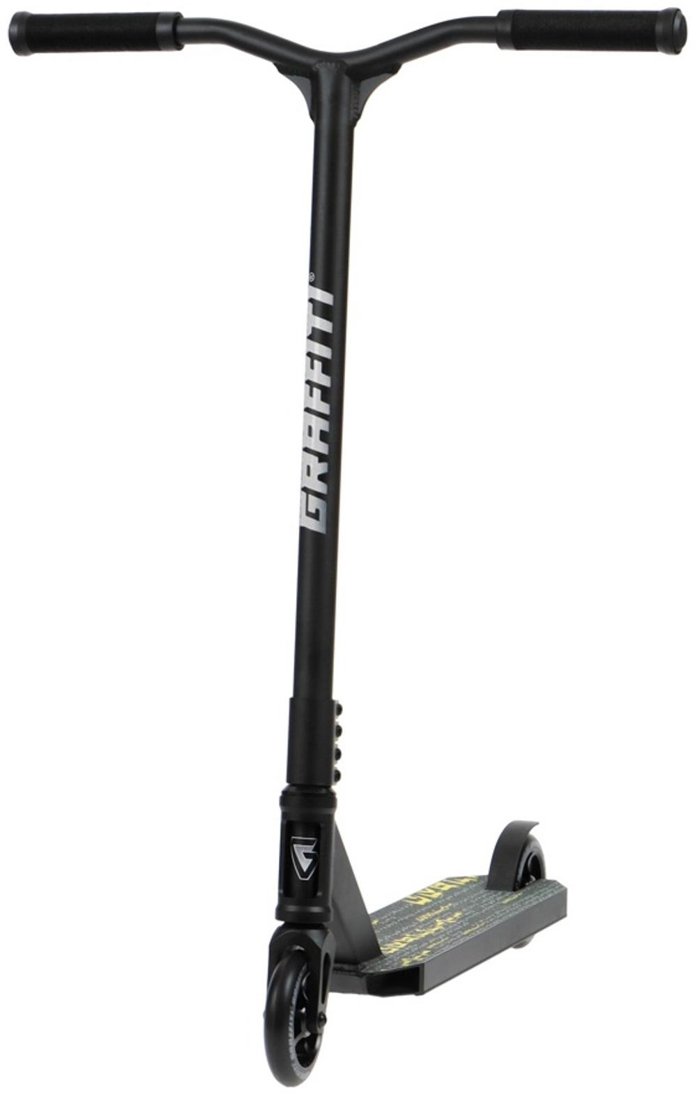 Самокат трюковой GRAFFITI Eccentric 24, колёса PU 110 мм, HIC компрессия, ABEC 9 Chrome, цвет чёрный