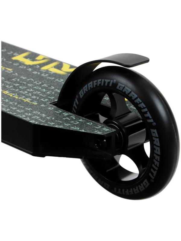 Самокат трюковой GRAFFITI Eccentric 24, колёса PU 110 мм, HIC компрессия, ABEC 9 Chrome, цвет чёрный