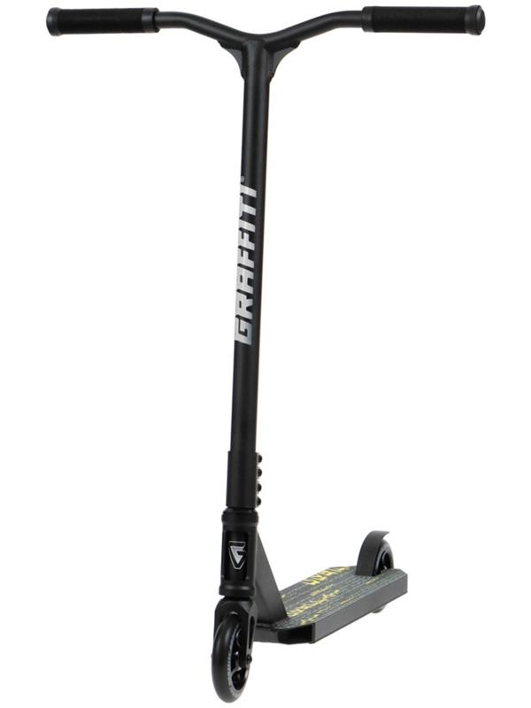 Самокат трюковой GRAFFITI Eccentric 24, колёса PU 110 мм, HIC компрессия, ABEC 9 Chrome, цвет чёрный