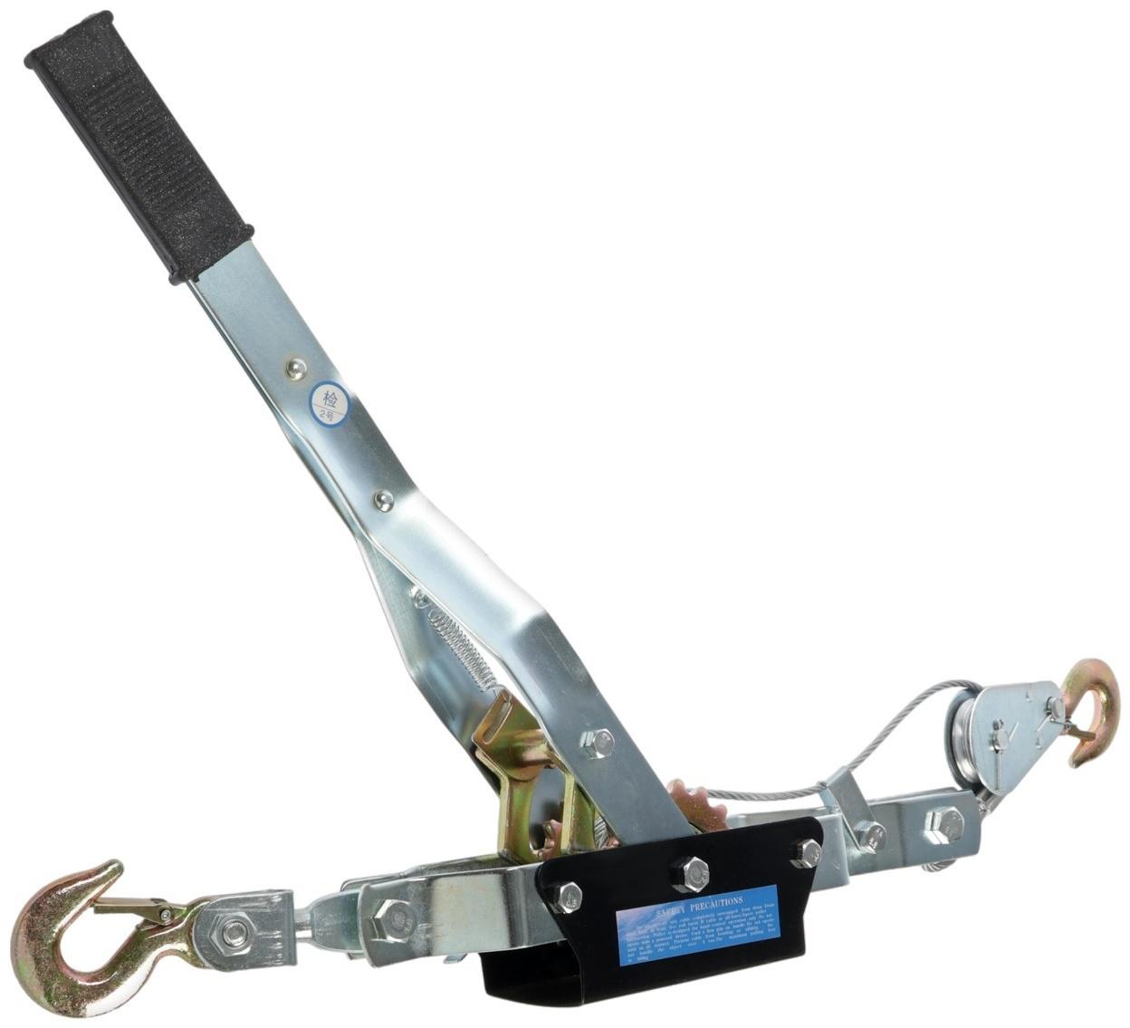 Лебедка рычажная ТУНДРА, двойное храповое колесо, тяга 4 т (подъем 1.6 т), трос 2.5 метра