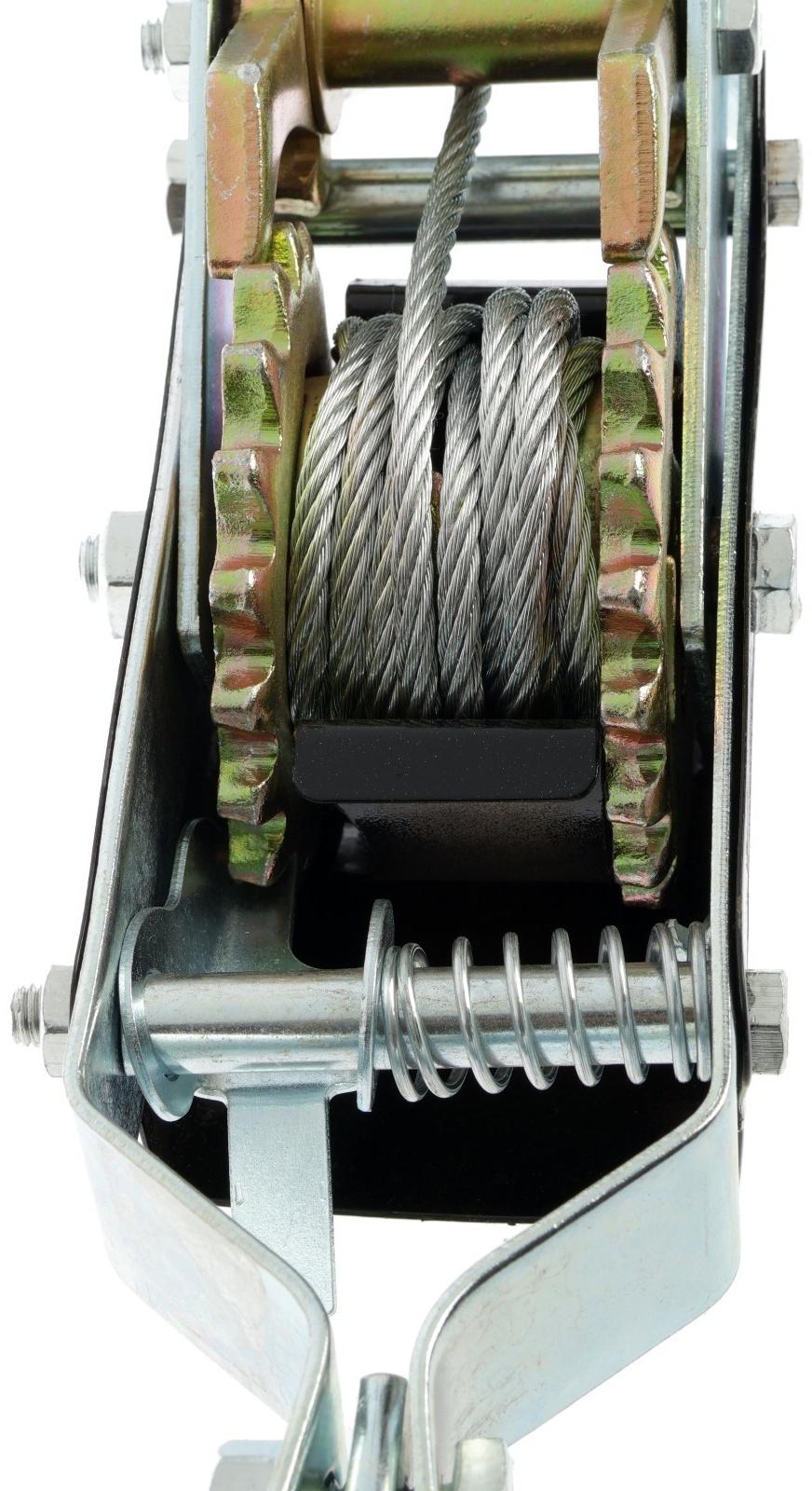 Лебедка рычажная ТУНДРА, двойное храповое колесо, тяга 4 т (подъем 1.6 т), трос 2.5 метра