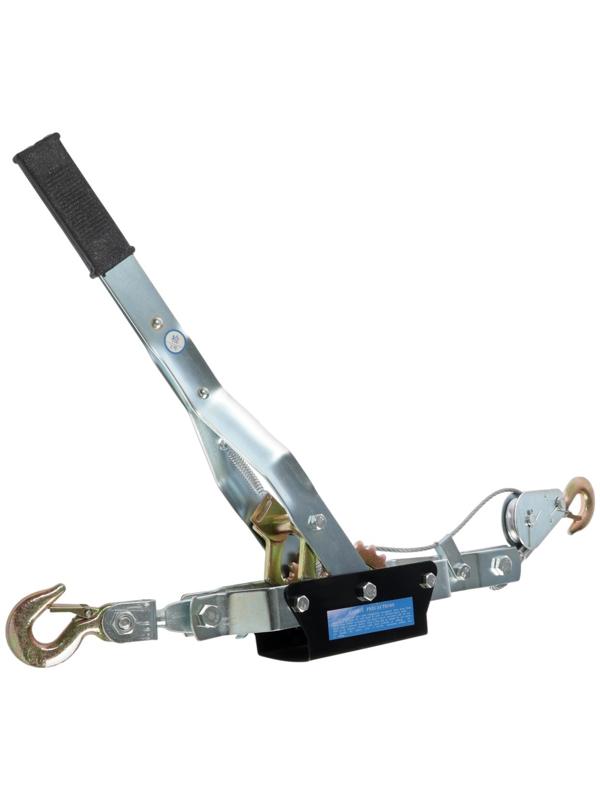 Лебедка рычажная ТУНДРА, двойное храповое колесо, тяга 4 т (подъем 1.6 т), трос 2.5 метра