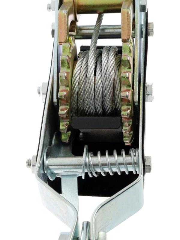 Лебедка рычажная ТУНДРА, двойное храповое колесо, тяга 4 т (подъем 1.6 т), трос 2.5 метра