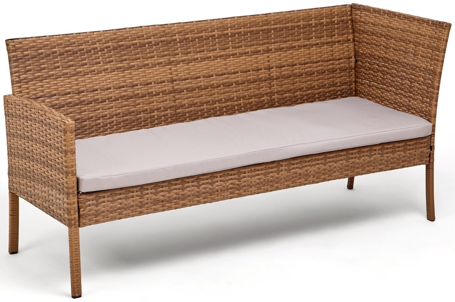 Набор садовой мебели: Диван трёхместный 165 x 60 x75 см, Стол 80 x 45 x 38 см