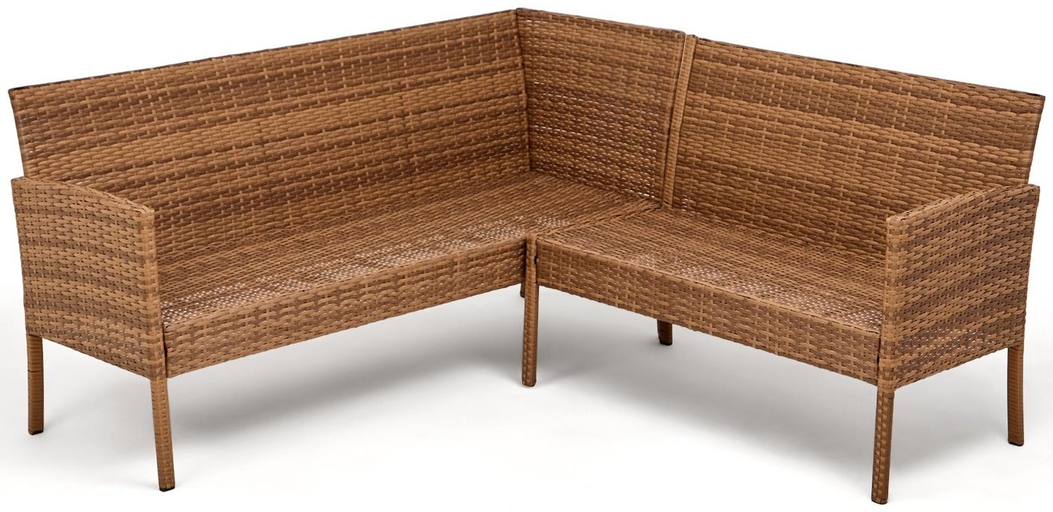 Набор садовой мебели: Диван трёхместный 165 x 60 x75 см, Стол 80 x 45 x 38 см