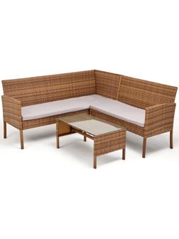 Набор садовой мебели: Диван трёхместный 165 x 60 x75 см, Стол 80 x 45 x 38 см