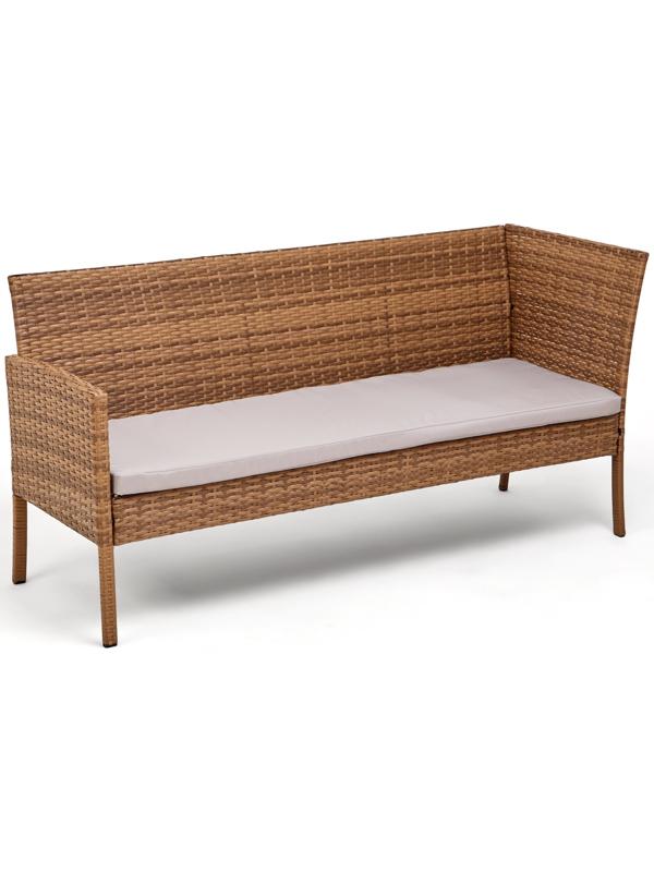 Набор садовой мебели: Диван трёхместный 165 x 60 x75 см, Стол 80 x 45 x 38 см