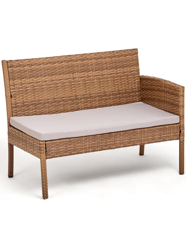 Набор садовой мебели: Диван трёхместный 165 x 60 x75 см, Стол 80 x 45 x 38 см