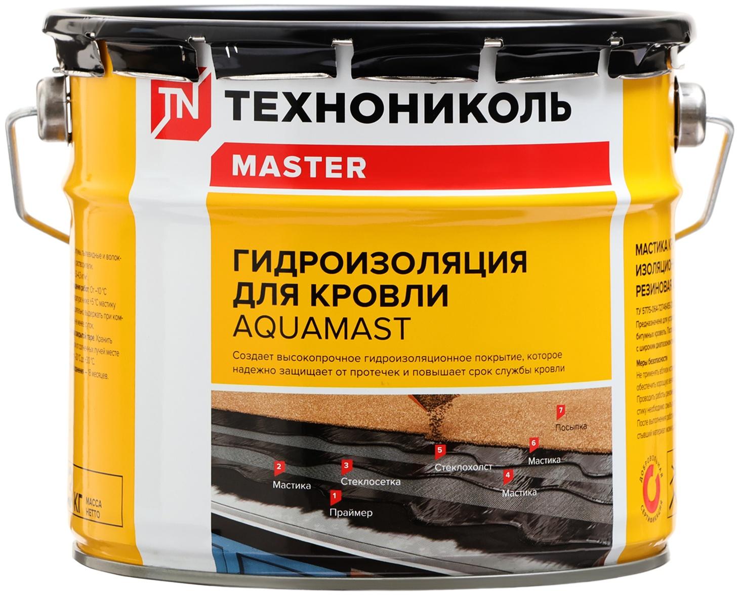 Мастика кровельная «AquaMast», битумно-резиновая, 3 кг