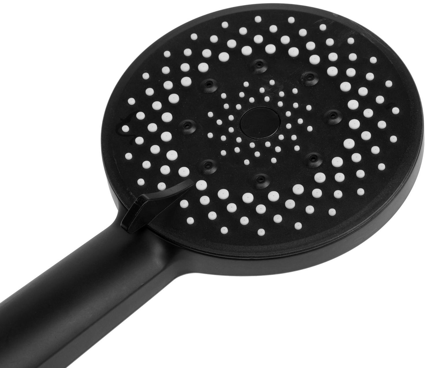 Лейка для душа ZEIN Z3641, d=120 мм, 5 режимов, пластик, чёрная