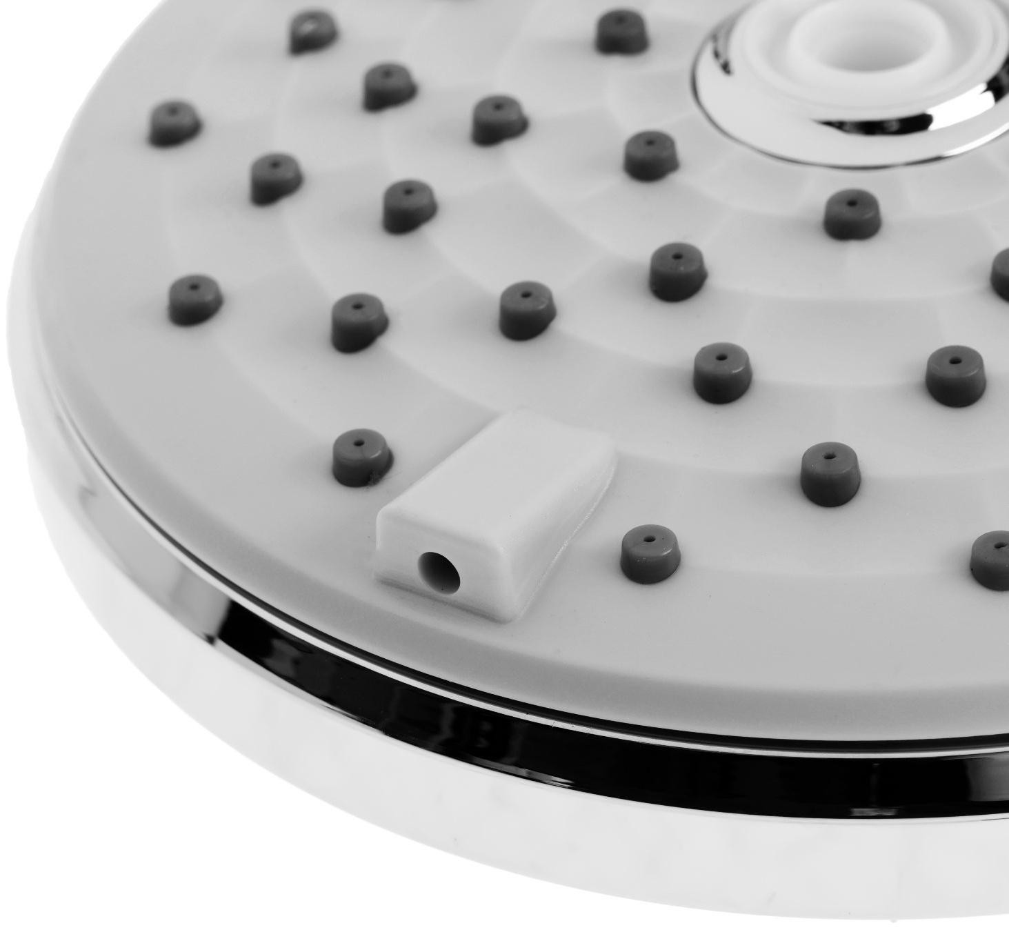 Лейка для душа ZEIN Z3643, d=115 мм, 4 режима с напором, пластик, цвет хром