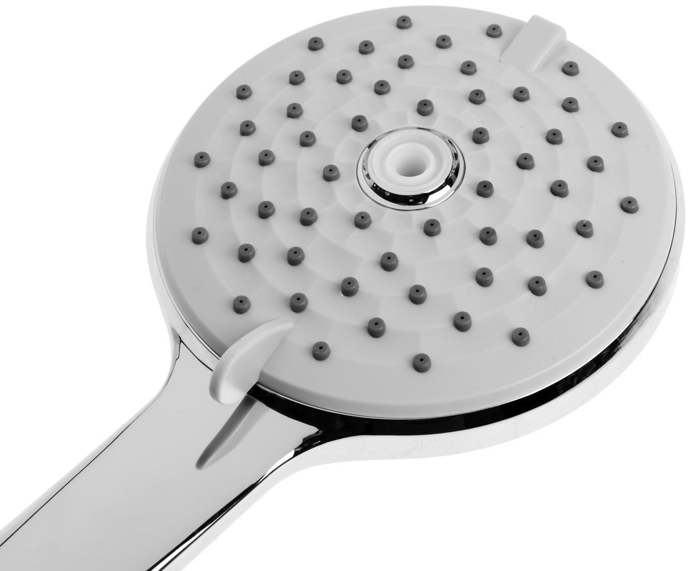 Лейка для душа ZEIN Z3643, d=115 мм, 4 режима с напором, пластик, цвет хром