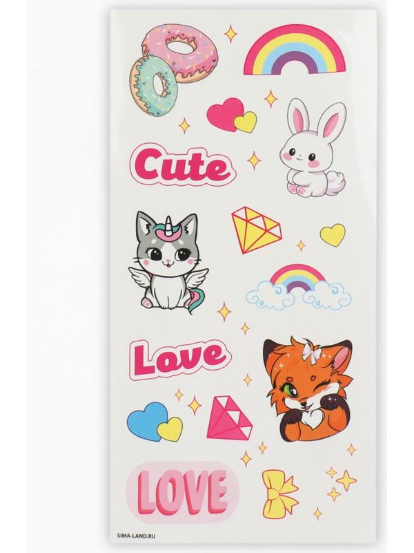 Набор для создания акриловых брелоков с наклейками «Для девочки»