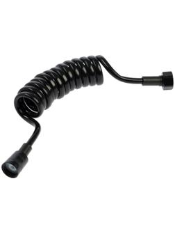 Шланг для гигиенической лейки ZEIN 4166, 1/2‘‘, ПВХ, 150 см, спиральный, чёрный